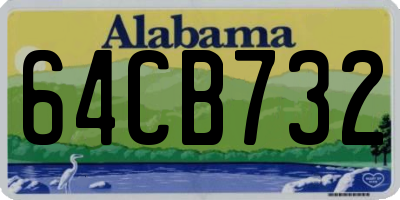 AL license plate 64CB732