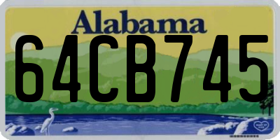 AL license plate 64CB745