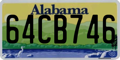 AL license plate 64CB746