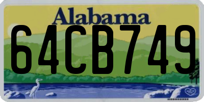 AL license plate 64CB749