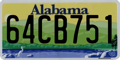 AL license plate 64CB751