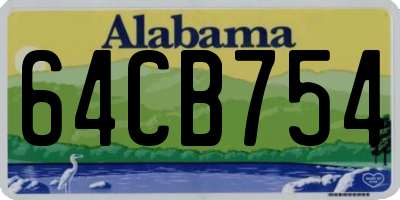 AL license plate 64CB754