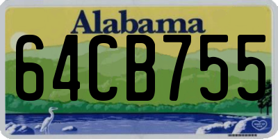 AL license plate 64CB755