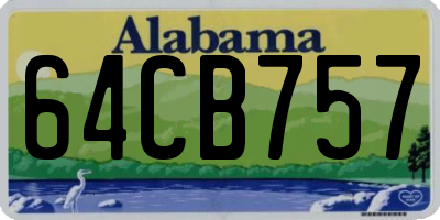 AL license plate 64CB757