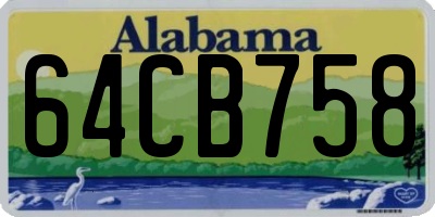 AL license plate 64CB758