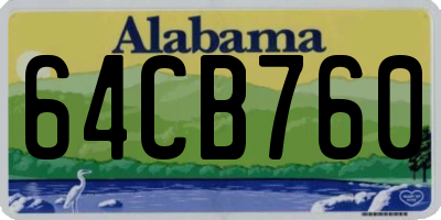 AL license plate 64CB760