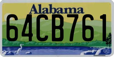 AL license plate 64CB761