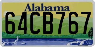 AL license plate 64CB767