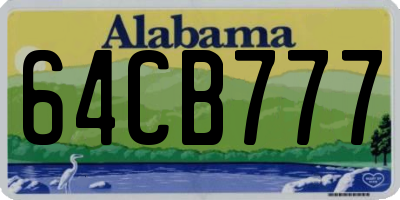 AL license plate 64CB777