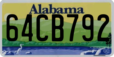 AL license plate 64CB792