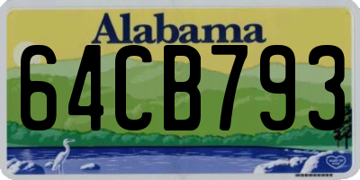 AL license plate 64CB793