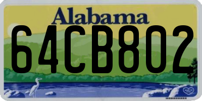AL license plate 64CB802