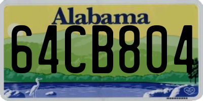 AL license plate 64CB804