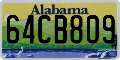 AL license plate 64CB809
