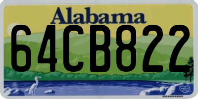 AL license plate 64CB822