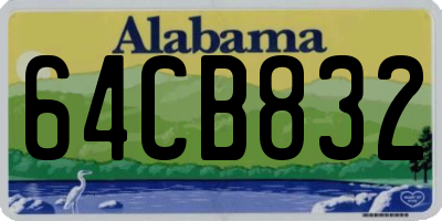 AL license plate 64CB832