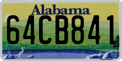 AL license plate 64CB841