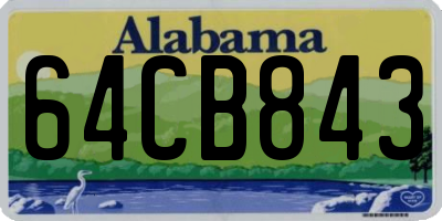 AL license plate 64CB843