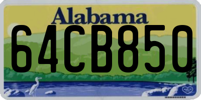 AL license plate 64CB850