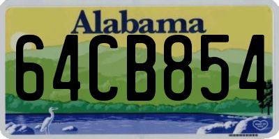 AL license plate 64CB854