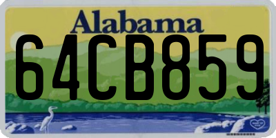AL license plate 64CB859