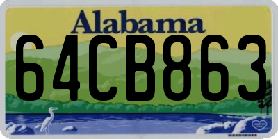 AL license plate 64CB863