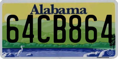 AL license plate 64CB864