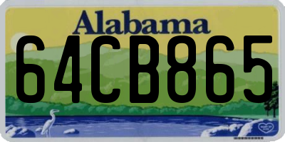 AL license plate 64CB865