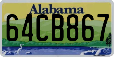 AL license plate 64CB867