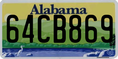 AL license plate 64CB869