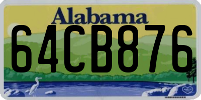 AL license plate 64CB876