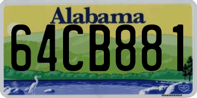 AL license plate 64CB881