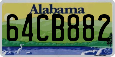 AL license plate 64CB882