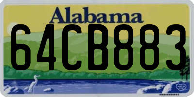 AL license plate 64CB883