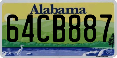 AL license plate 64CB887