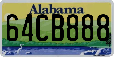 AL license plate 64CB888