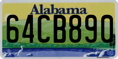 AL license plate 64CB890