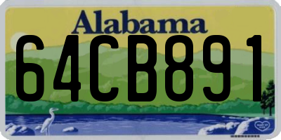 AL license plate 64CB891