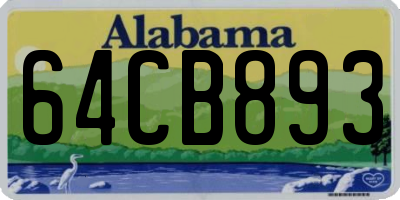AL license plate 64CB893