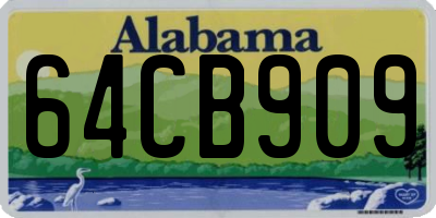 AL license plate 64CB909