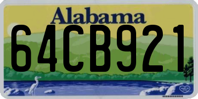 AL license plate 64CB921