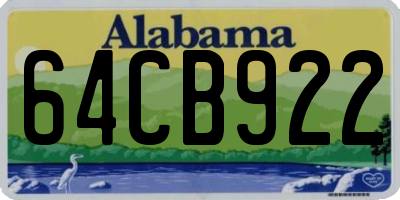 AL license plate 64CB922