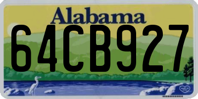 AL license plate 64CB927