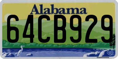 AL license plate 64CB929