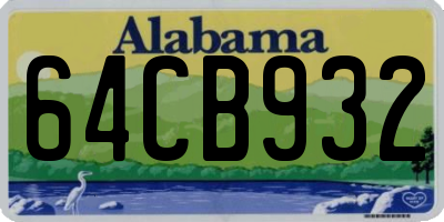 AL license plate 64CB932