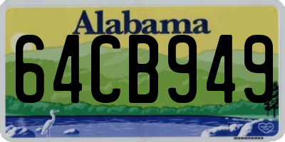 AL license plate 64CB949