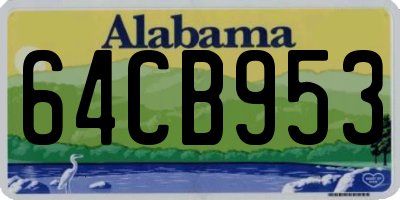 AL license plate 64CB953