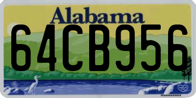 AL license plate 64CB956