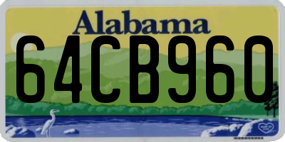 AL license plate 64CB960