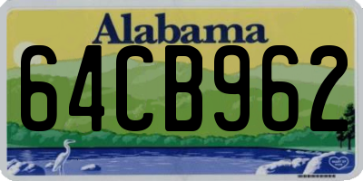 AL license plate 64CB962
